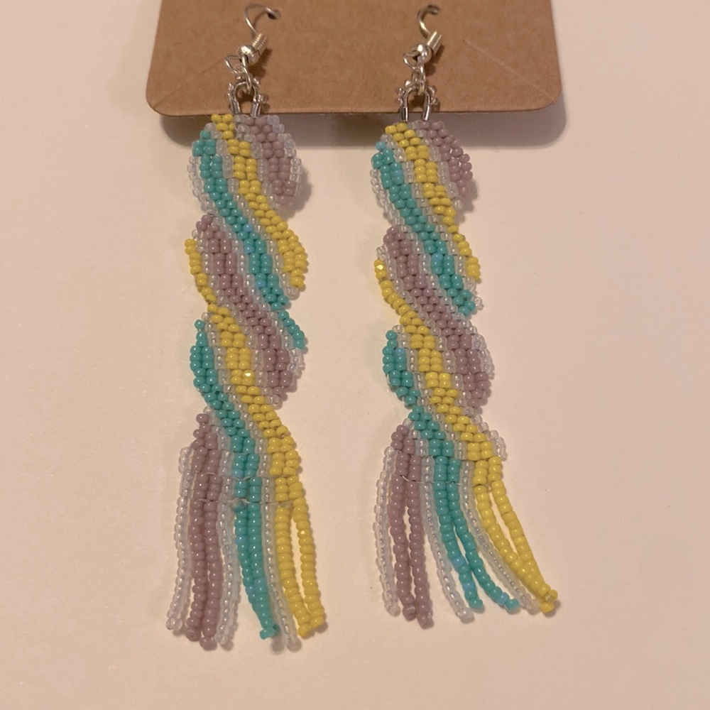 Earrings, Hand Beaded